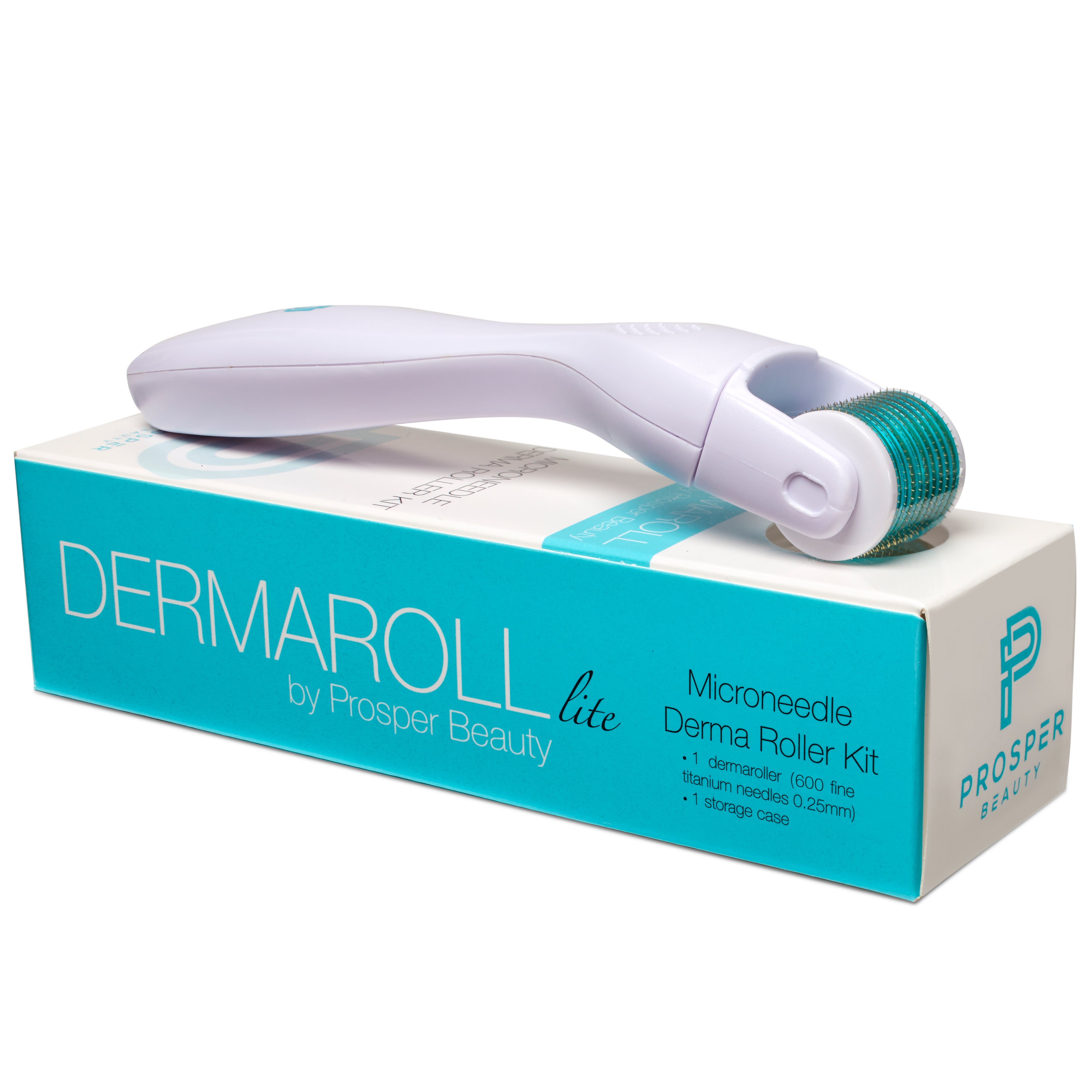 DERMAROLL LITE by Prosper Beauty (Microneedle Derma Roller Kit 0.25mm) with replaceable roller head