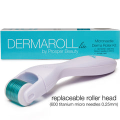 DERMAROLL LITE by Prosper Beauty (Microneedle Derma Roller Kit 0.25mm) with replaceable roller head