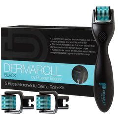 DERMAROLL BLACK by Prosper Beauty (5 Piece Microneedle Derma Roller Kit 0.25mm)