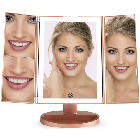 LIT by Prosper Beauty (LED Panoramic Vanity Mirror - Rose Gold)