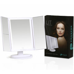 LIT by Prosper Beauty (LED Panoramic Vanity Mirror - White)
